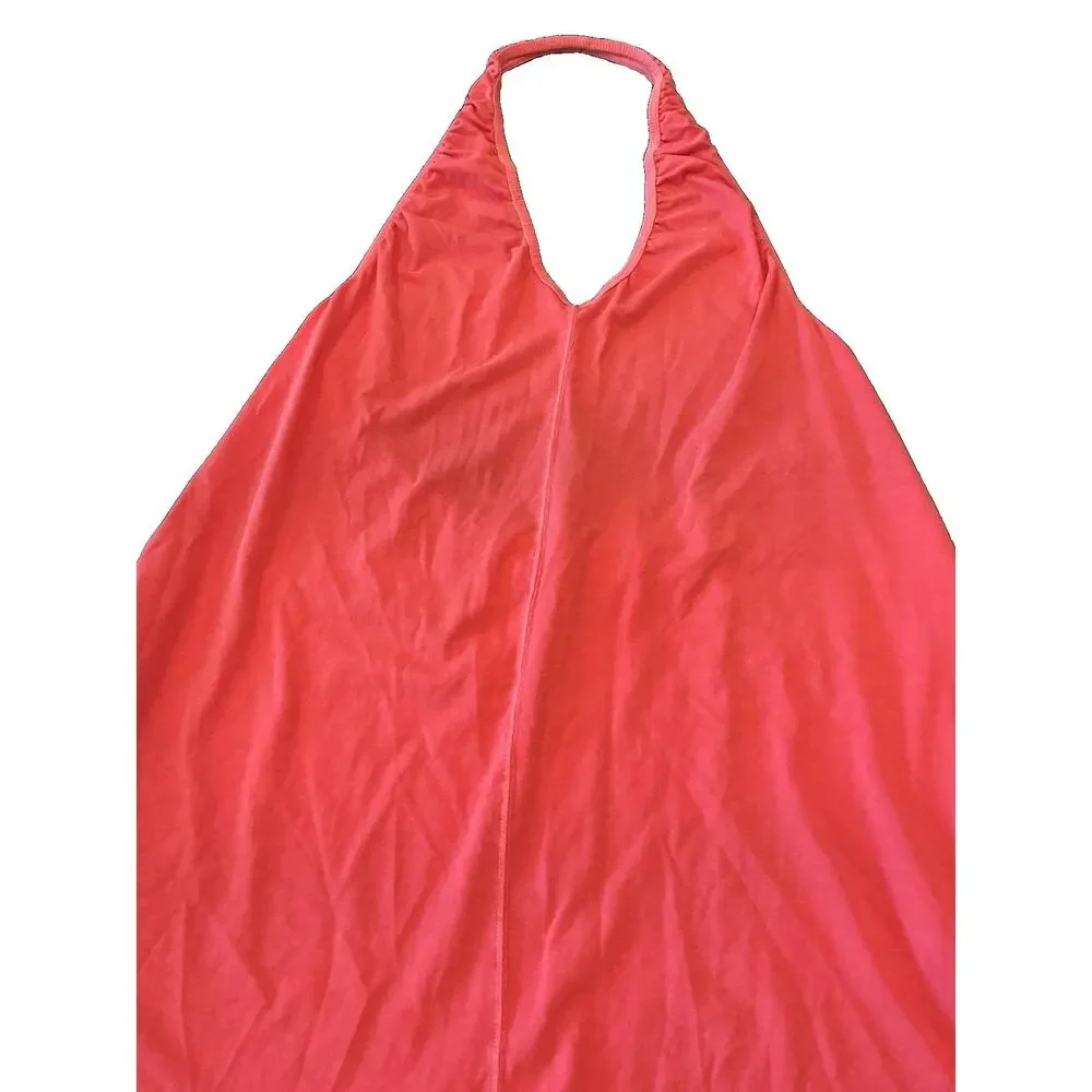 FP Movement NWT $60 Free People Hot Shot Halter Romper Open Back Hibiscus Pink